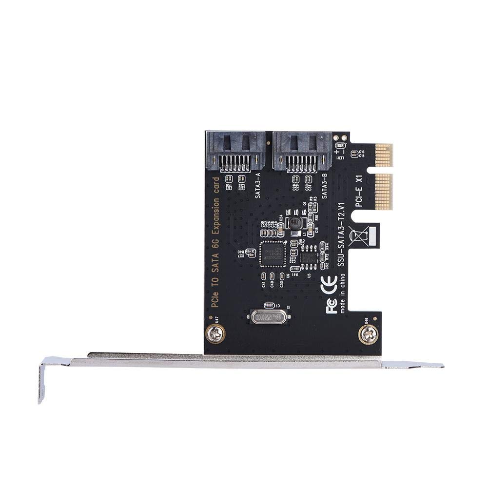 Tangxi SATA 3.0 2-portowa karta kontrolera PCIe, PCI Express do SATA III 6 Gb/s z mocnymi uchwytami, Plug and Play