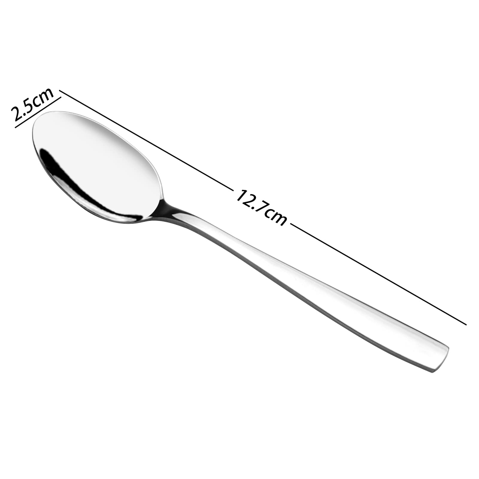 Zerdyne Pack of 12 Stainless Steel Coffee Spoons, Small Coffee Tea Spoon, Silver - Image 3
