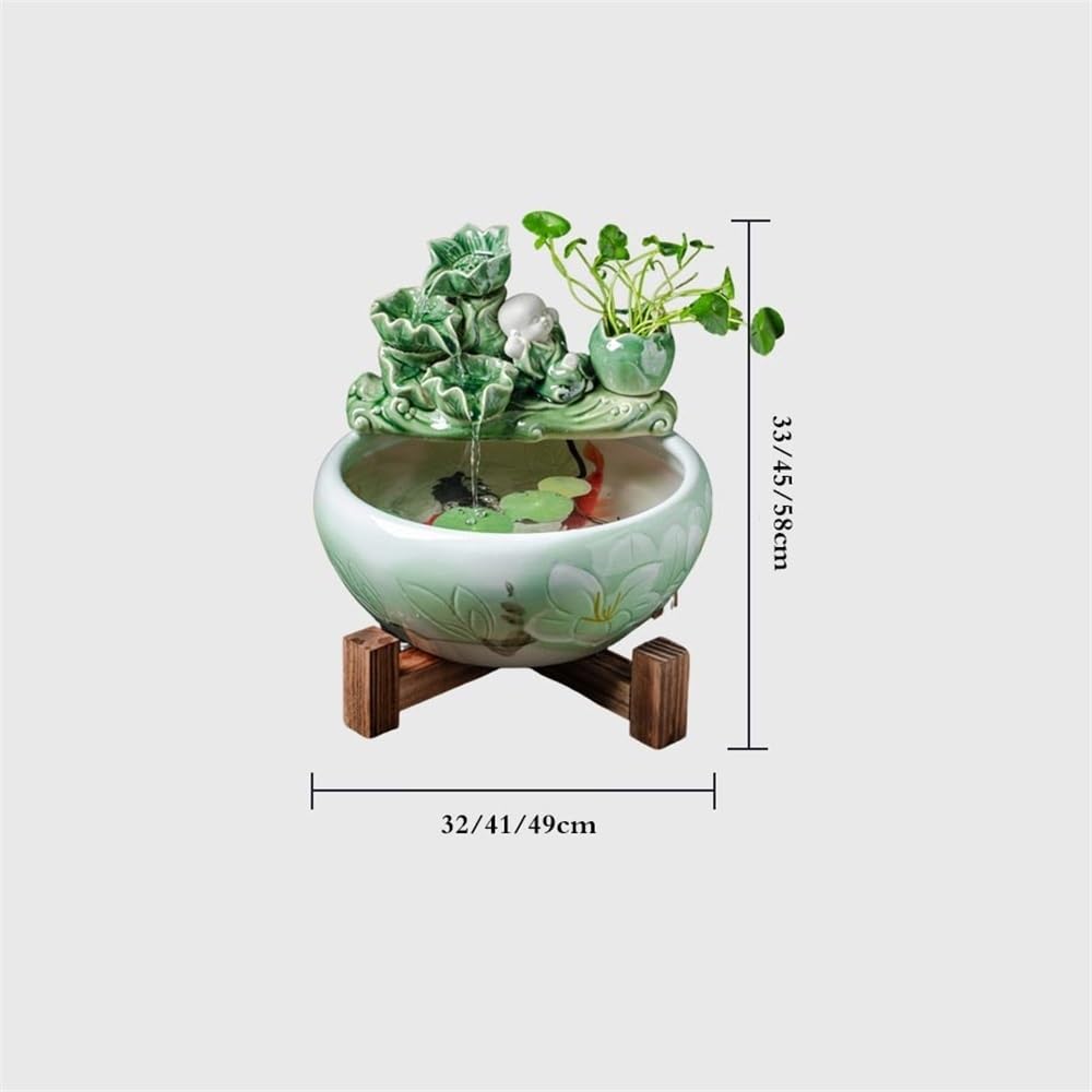 Fuente de Mesa Fuente de Escritorio con Cascada Decorativa, Ideal for Sala Estar y Otros Lugares Fuente de Agua Decorativa(XL)
