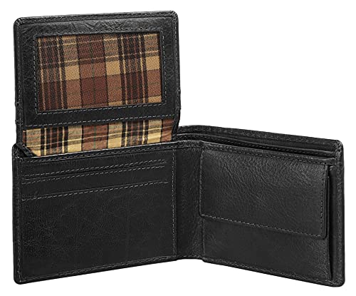 Portefeuille format paysage en cuir véritable de qualité supérieure Homme