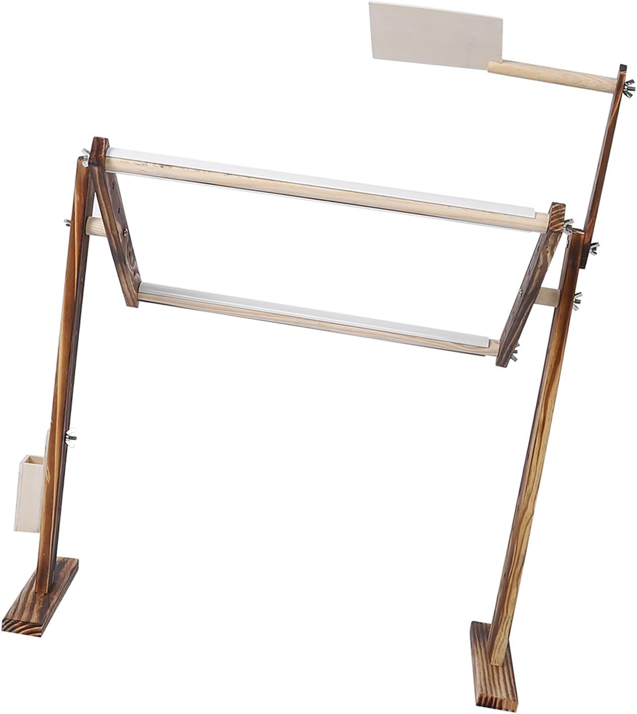 Wooden Embroidery Stand with Adjustable Height, Cross Stitch Frame, Sewing Accessory