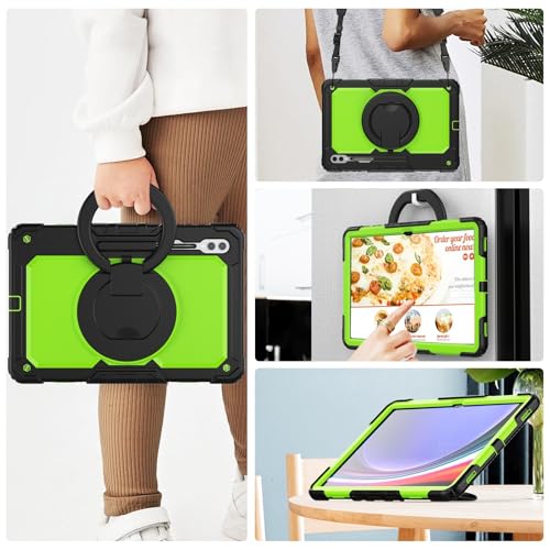 Coque Galaxy Tab S10 Ultra 14,6" antichoc 3 couches vert - 4