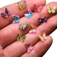 Micro Resin Butterflies, Dollhouse Miniature Tiny Butterflies, Terrarium Fairy Garden Dollhouse, Mini Landscaping Decoration 30PCS