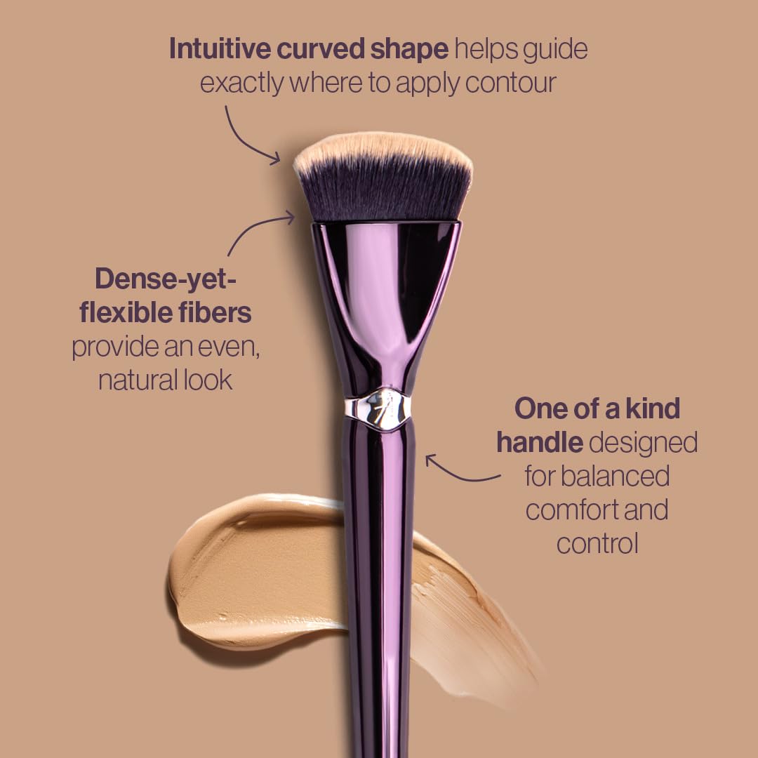 Anisa Beauty Crescent Contour Brush | Soft Dense Fibers for Sculpting, Cream and Powder Bronzers | Vegan & Cruely-Free