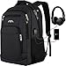 Mochila para Portátil Mochilas Escolares Juveniles Hombre Mujer con Puerto de Carga USB y Puerto de Auriculares, Daypacks Impermeable para 17.3 Pulgadas Laptop