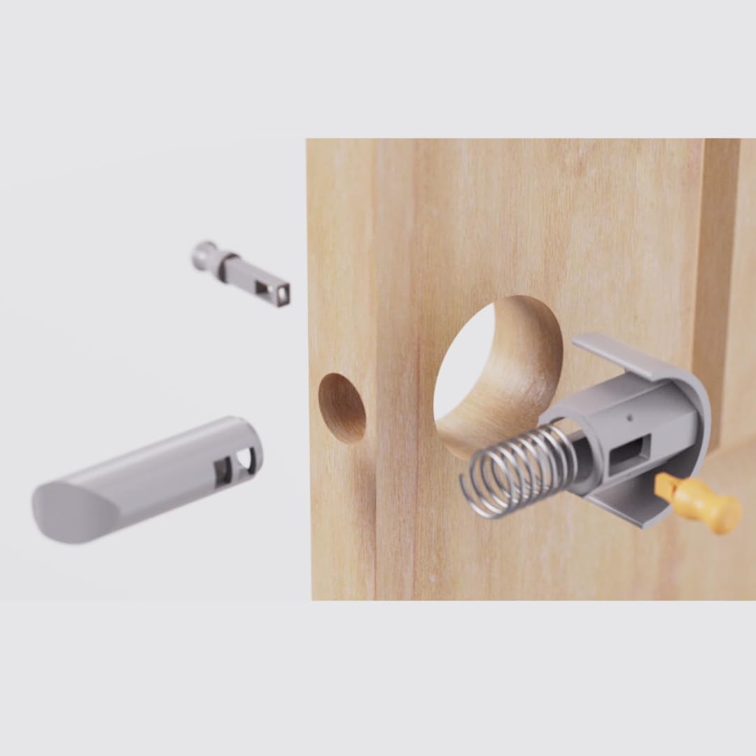 Generic HLOCK Temporary High-Resistant, Self-Closing Plastic Latch/Lock for Secure Door Protection - Ideal for Construction Sites, Offices, and Homes - Easy Installation Ten (10) Pieces