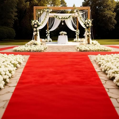 MECARPET 4x15ft Red Carpet Runner for Wedding & Events