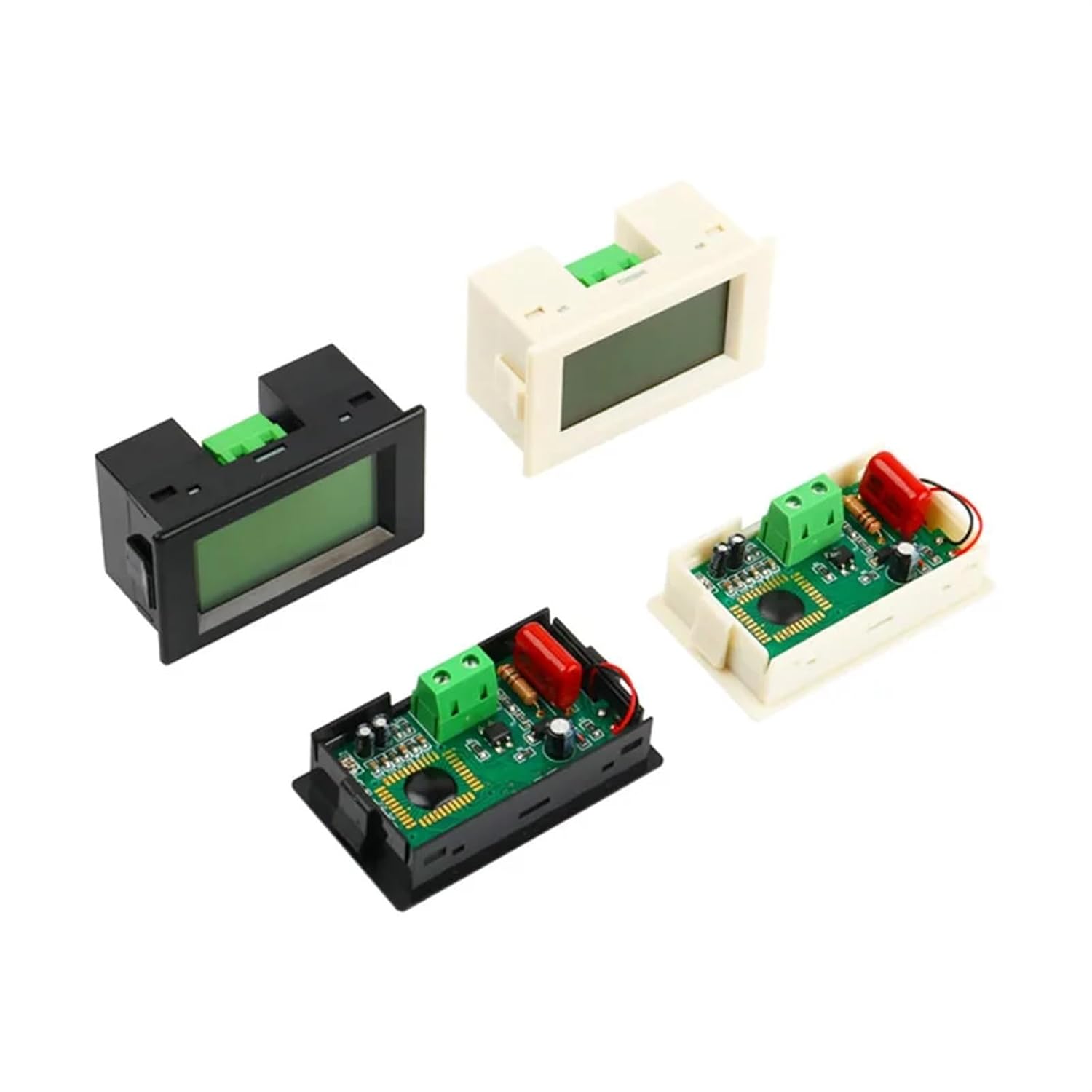 D85-20 Digital Voltmeter Voltage Panel Meter Mini Ammeter Panel Current Meter Tester with LED Display Black Case AC80-500V LCD 1Pcs(D85-20 White)