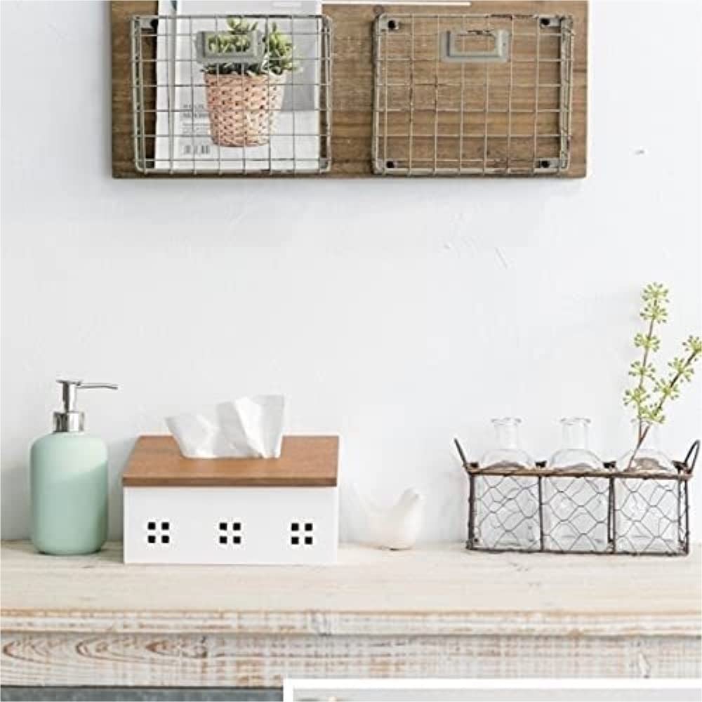 Pudełko na Chusteczki Nawilżane, Nordic Wood Tissue Box Uchwyt Na Chusteczki Papierowy Pojemnik Serwetki Akcesoria Do Jadalni W Domu Sypialni i Salonu(A)