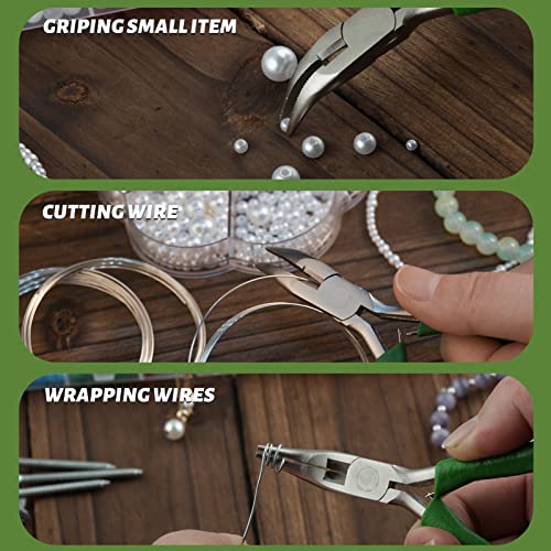 SPEEDWOX Mini Curved Nose Pliers with Serrated Jaw and Cutters 5 Inch Long Nose Pliers Curved Nose Pliers for Crafts Jewelry Repair Jewelry Making Tool - Image 3