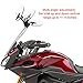 Motoparty Motorcycle Windshield Extension - Universal Adjustable Clip-on Windscreen extender- for Honda Suzuki Kawasaki Yamaha Aprilia(Transparent)