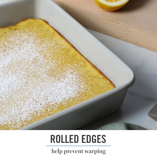 Image of Martha Stewart Gallen 9 Inch Square Nonstick Carbon Steel Cake Pan - Cool Grey (Pack of 6)