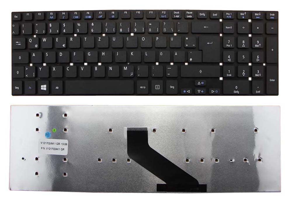 Clavier Acer Aspire 5755G-2416G75MNBS de remplacement noir AZERTY Windows 8 - 2