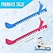 Faumsut Ice Skate Guards, 2 Pack Hockey Shoes Ice Skates Blade Covers, Adjustable Figure Skate Protector Accessories (Blue red, Large)