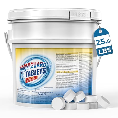 1 Inch Bromine Tablets for Spas Hot Tubs or Indoor Pools, Brominating Tabs Sanitizer, Chlorine...