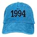 ZXCDS Chapeau De Soleil Est.994 Nineteen Ninety Four Visière Arrière Chapeau en Jean Plusieurs Couleurs Casquette De Basebal Classique Chapeau pour Camping, Badminton 55-59 Cm