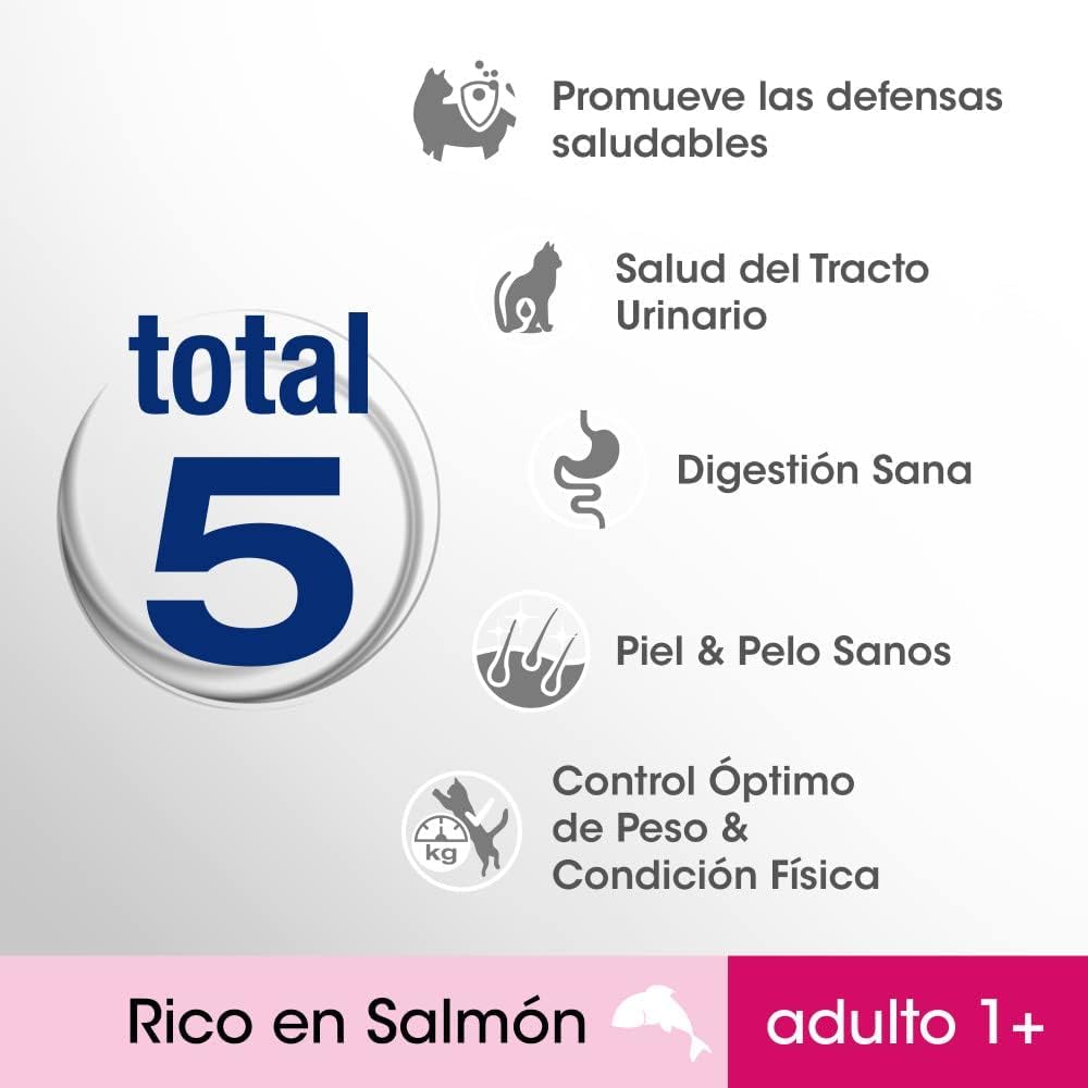 Pienso para Gatos Sabor Salmón (5 Bolsas x 1,4kg)