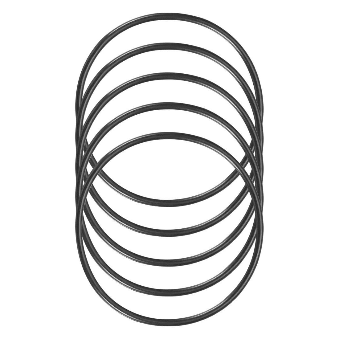 ROWORKX 50Pcs Nitrile Rubber O-Rings - 50mm OD x 46mm ID x 2mm Width Sealing Gaskets for Hose, Faucet, Plumbing, Automotive and General Repair Applications
