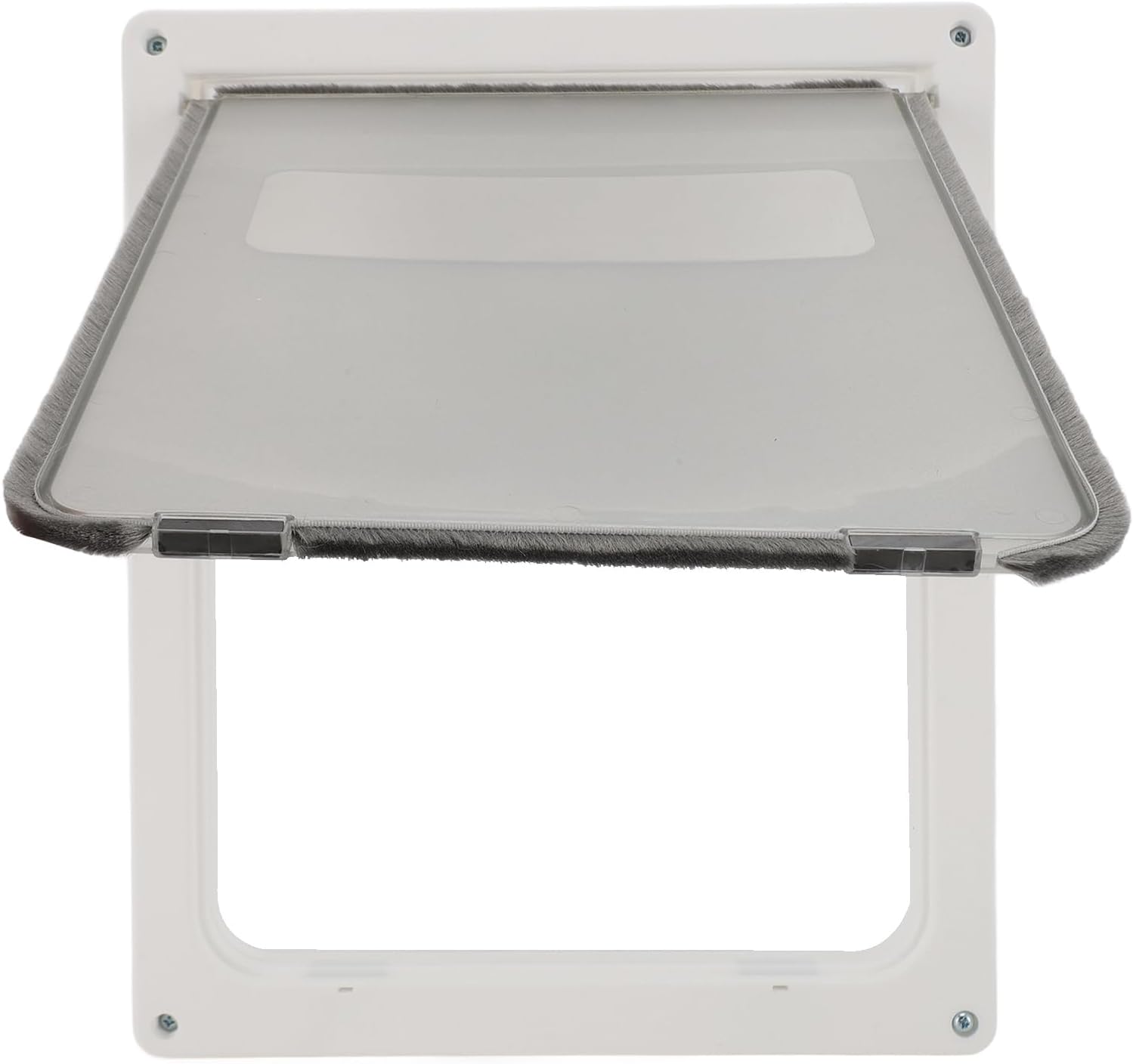 Asixxsix Pet Door, Noiseless 2 Way Adjustable Protective Plate Design Dog Door, Premium Plastic Cat with Easy Installation for Wood Glass Cabinet Doors (Large Size)