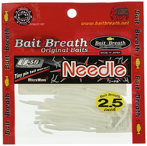 Bait Breath ワーム U30 ニードル 2.5インチ ホワイト #002 ルアー