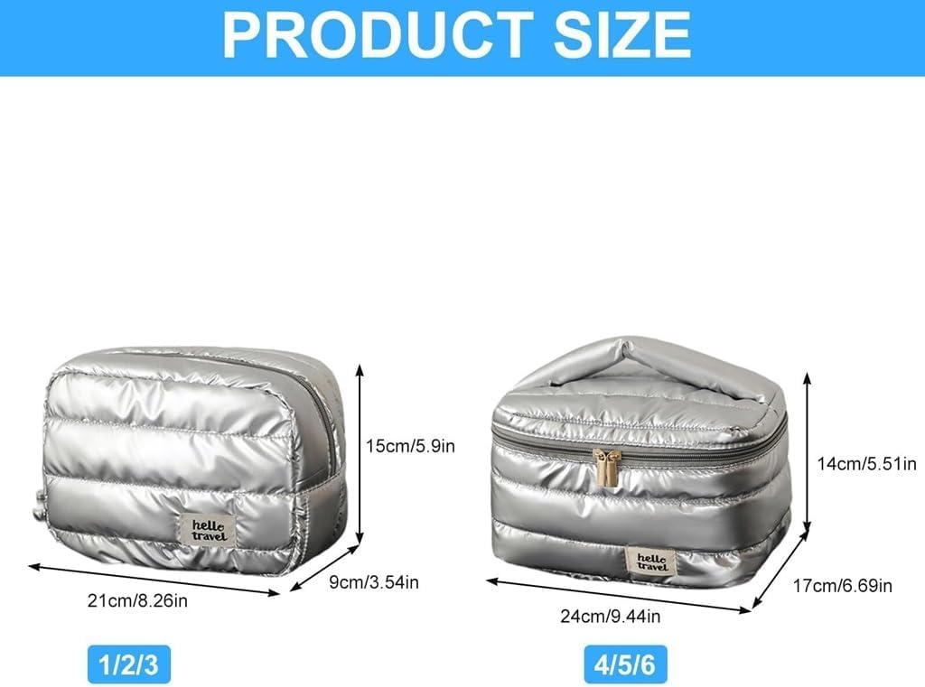 Bolsas de Lavado, Bolsa for brochas de Maquillaje de Gran Capacidad, Bolsa de artículos de tocador de Mano for Mujer, Resistente al Agua Plegable(Style 4)