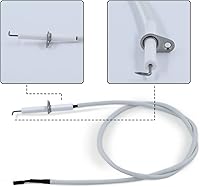 Vista 2 de Paquete de 2 electrodos de encendido de cerámica con bujía de encendido de 27.559 in, piezas de repuesto de cable de encendido de botón
