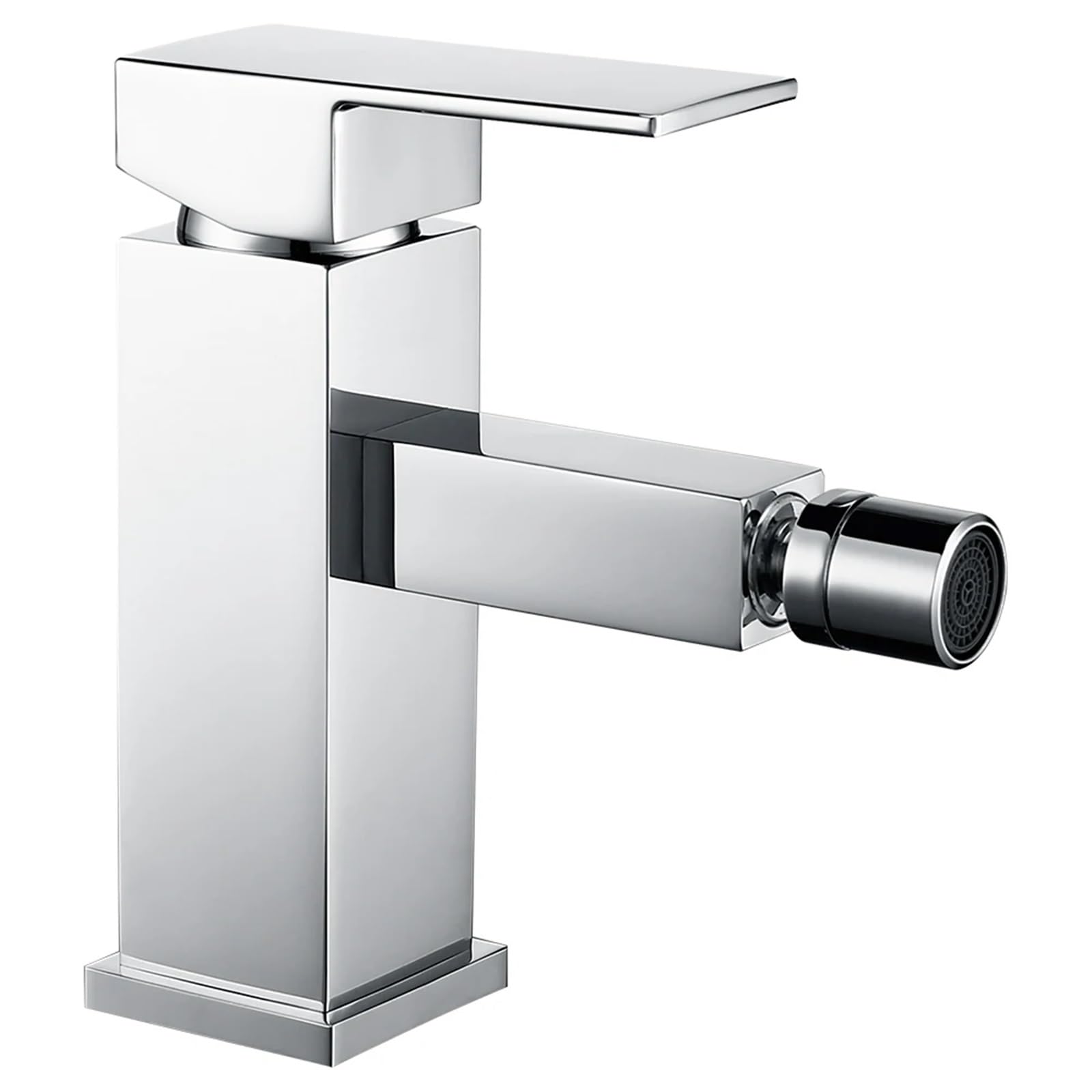 Bateria łazienkowa Bidet Mikser z zimną wodą i mieszaczem natryskowym polerowany mosiądz chromowany czarny złoty jednootworowy montaż pokładowy (rozmiar: polerowany chrom)