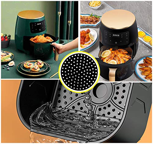Pinepoem Air Fryer Liners Reusable Silicone, Bamboo Steamer Liner, Perforated Liner For Air Fryer #TOP2