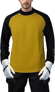 Camiseta interior para hombre, bloque de color, suéter térmico, cómodo, suave, informal, camiseta deportiva para hombre, camiseta de manga larga versátil básica, cuello redondo, tops
