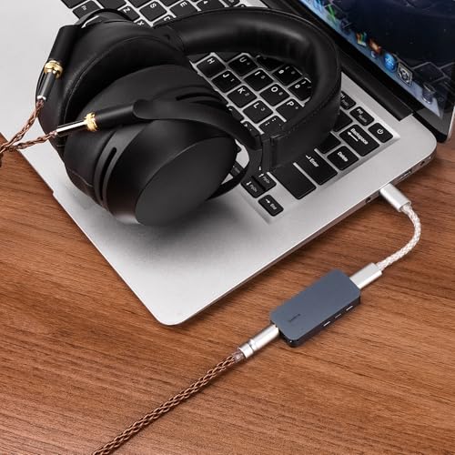 Image of Geekria Pocket Box 3 USB-C Portable Headphone AMP, 4.4mm Balanced Output and 3.5mm Stereo Output, Mini Hi-Fi DAC Dual Chip CS43131, Support up to 384KHz /32bit