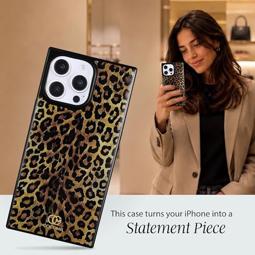 Image of COCOMII Rectangle for iPhone 16 Pro Max Case, Amber Leopard