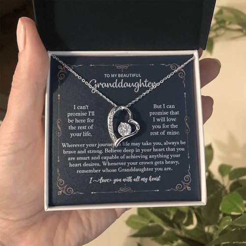 Granddaughter Necklace - From Grandparents, Birthday Gift With Message Card2