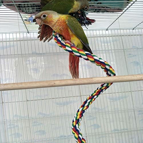 image for NA ILESON Bird Rope Perches Stand Ladder Toys for Parrots Parakeets Co