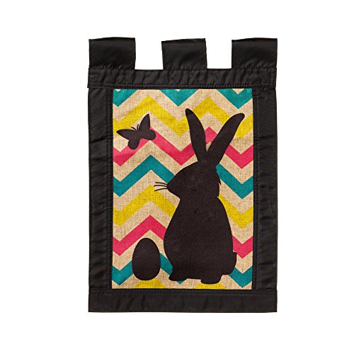 Easter Burlap Garden Flag