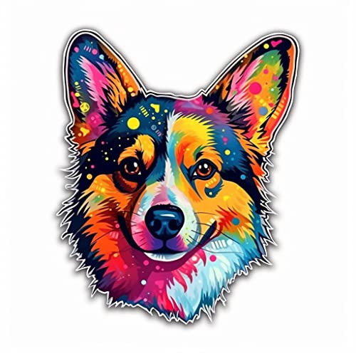 Image of Yoonek Graphics Welsh Corgi Welsh Corgi Dog Vinyl Decal Sticker for Car, Laptop, Tumbler, More. #009976-6