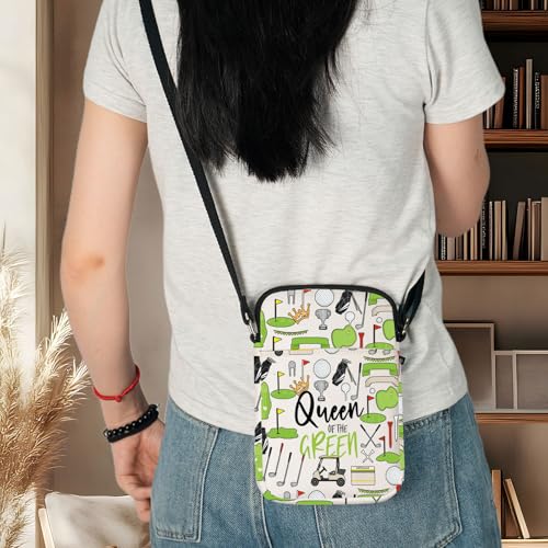 WZMPA Golf Queen Crossbody Bag Golf Player Gifts Queen Of The Green Golf Adjustable Strap Bag Golfing Merch3