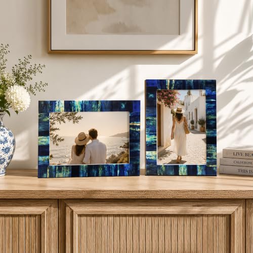 Image of Handicrafts Home 4x6 Picture Frames Pack of 2 - Vintage Collection Handcrafted Photo Frames, Perfect for Wall & Tabletop Display, Ideal Home Decor Gift