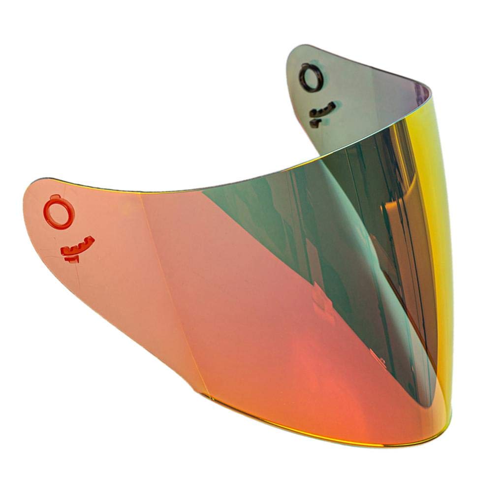 Visera para Casco de Motocicleta Pantalla Sustituta Protector Rostro Lente Anti Vaho Pc Duradera Compatible con Casco KYT GP Adecuada para Viajes, rojo