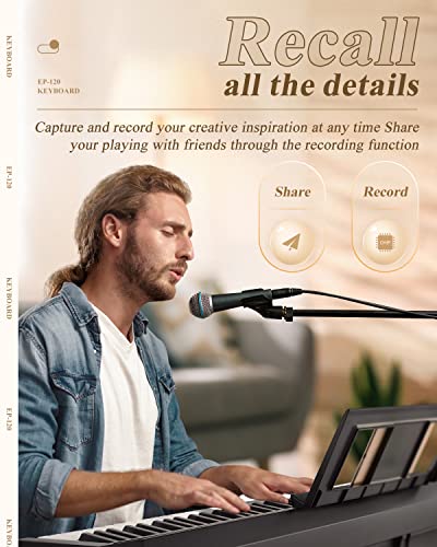 Eastar Piano Numérique 88 Touches Pondérées, Tactile Panneau, Clavier Électrique Pleine Taille pour Débutant avec Pédale… - Les Beatles, Paul McCartney, John Lennon, RIngo Starr, George Harrison Eastar Piano Numérique 88 Touches Pondérées, Tactile Panneau, Clavier Électrique Pleine Taille pour Débutant avec Pédale… – Image 4