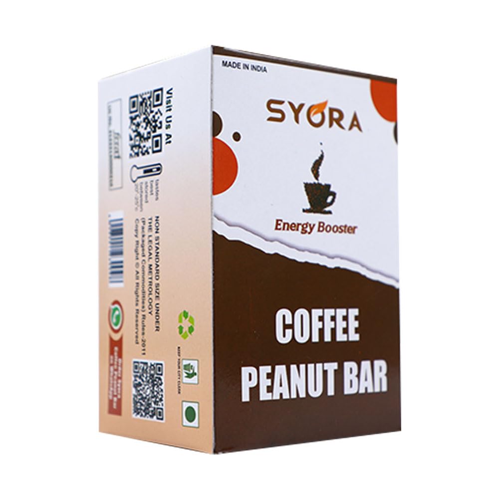 Syora Coffee Peanut Bar – Box (12 Pieces) | Nutrition Bar | Protein Bar | Coffee Flavour (B0CKHKP4DS) Amazon Price History, Amazon Price Tracker