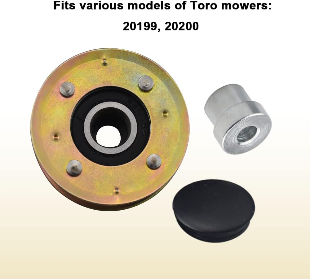 SnowBear 131-4529 125-2532 Pulley Kit Compatible with Toro 30" Timemaster Turfmaster Lawnmower Use on 20199, 20200, 20975, 20977, 21199, 21200 Mower (2)