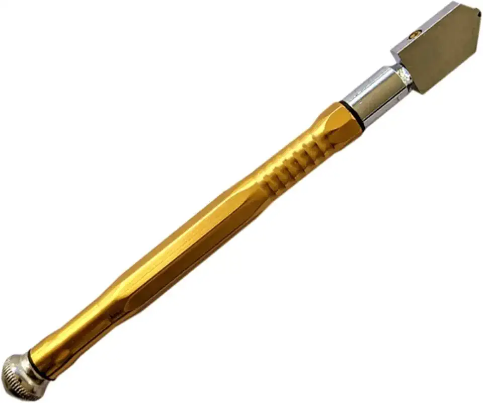 Cortador de Vidro Profissional com Reservatório de Óleo | Caneta Cortadora para Vidro 3 a 15 mm | Empunhadura Antiderrapante | Ferramenta de Alta Precisão