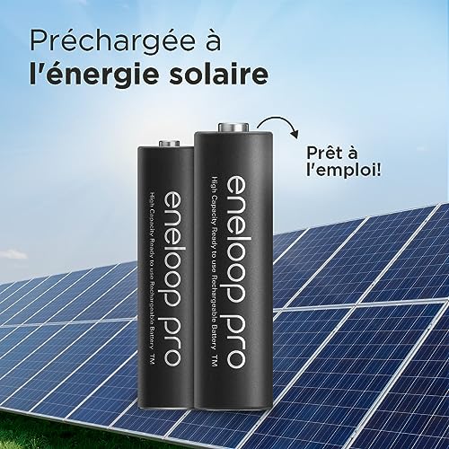 Pack de 4 Piles rechargeables type LR03 AAA Panasonic Eneloop Pro 930 mAh - vue 8