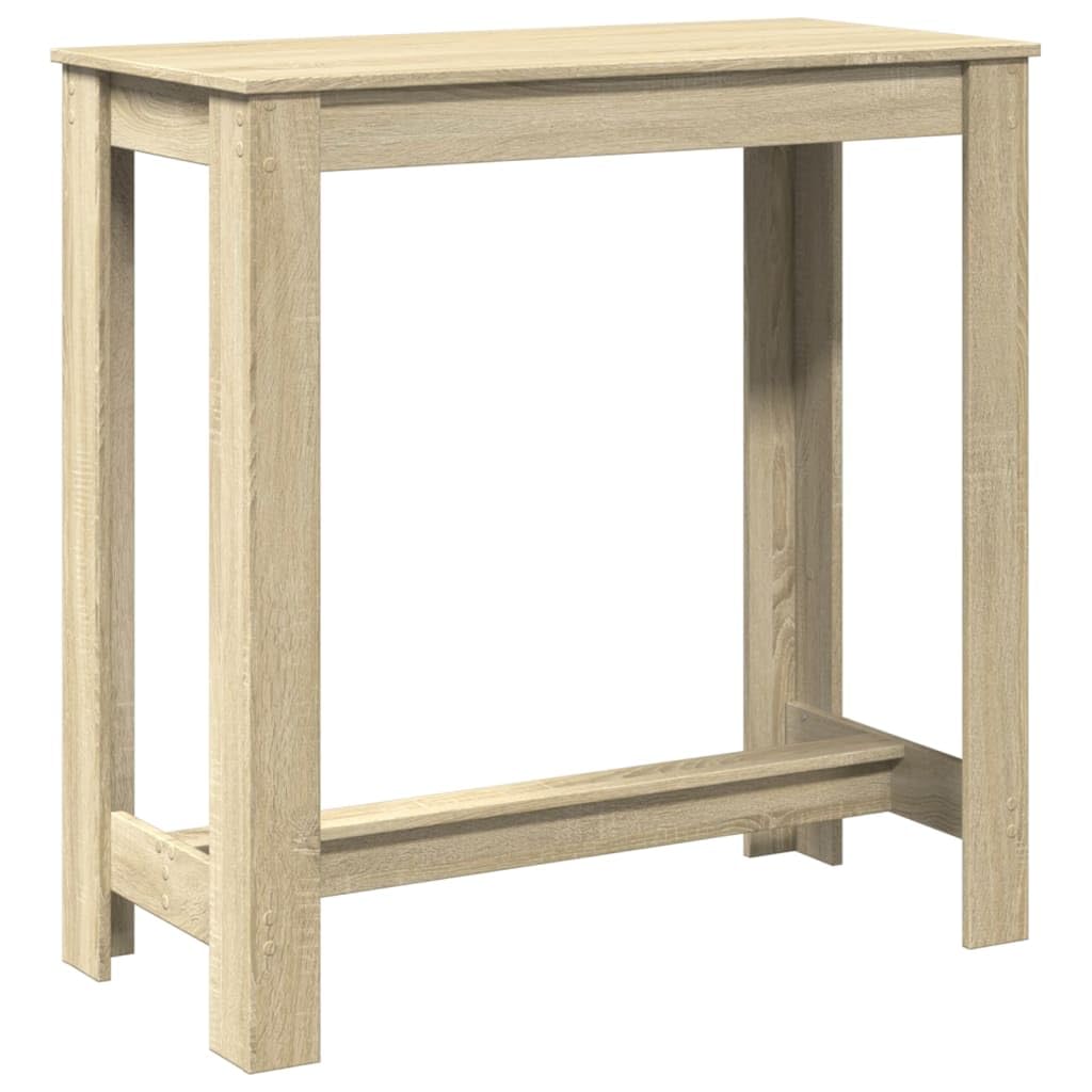 Vidaxl Sonoma Oak Bar Table, Side Table For Kitchen Dining Room Home, Pub Table For Dinner Party Decorative, Modern Style, Engineered Wood