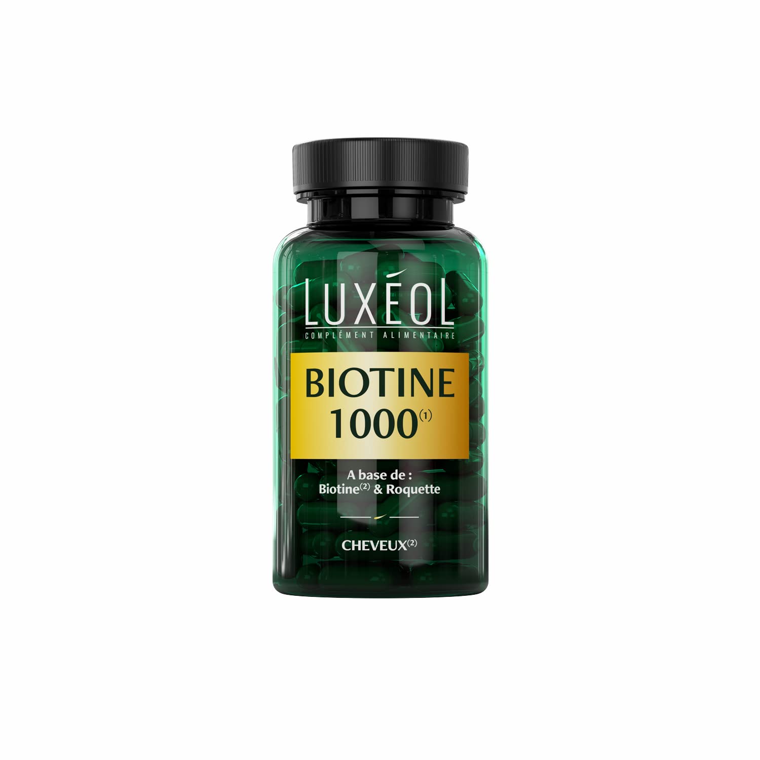 Luxéol – Biotine 1000 μg – Favorise la Pousse des Cheveux – Made in France – Complément Alimentaire – 90 Gélules – 28,6 g & Pousse Croissance & Fortification - Programme Cheveux 3 Mois - 30 Gélules