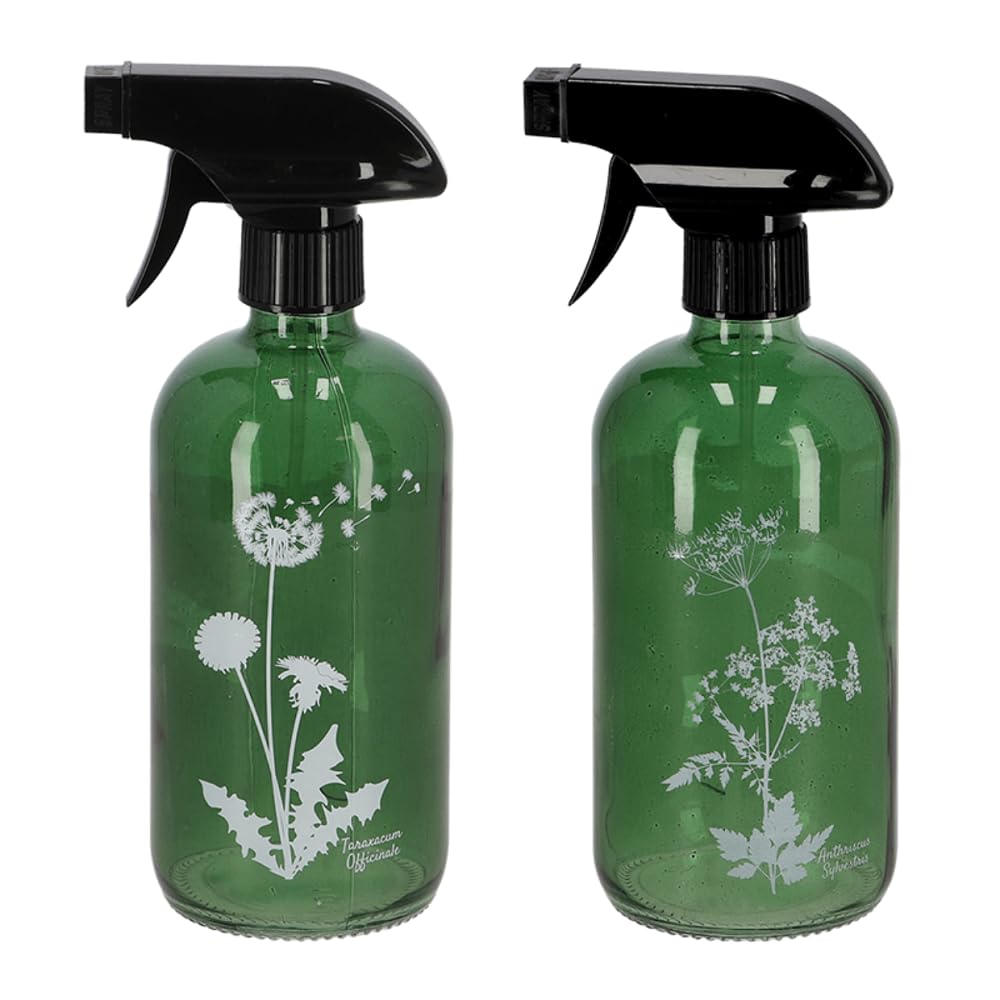 degawo Sprüh Flaschen 2er Set Glas 0,5 Liter Wild Bumen DIY Reinigungs Mittel