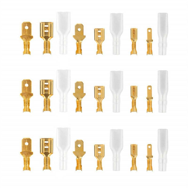 Wiring Connecting Terminals - 2 Pcs Auto Car Audio System Loud Speaker Dome for tweeters 4Cm Dia 500W with 540Pcs 2.8/4.8/6.3Mm Wire Connectors Kit