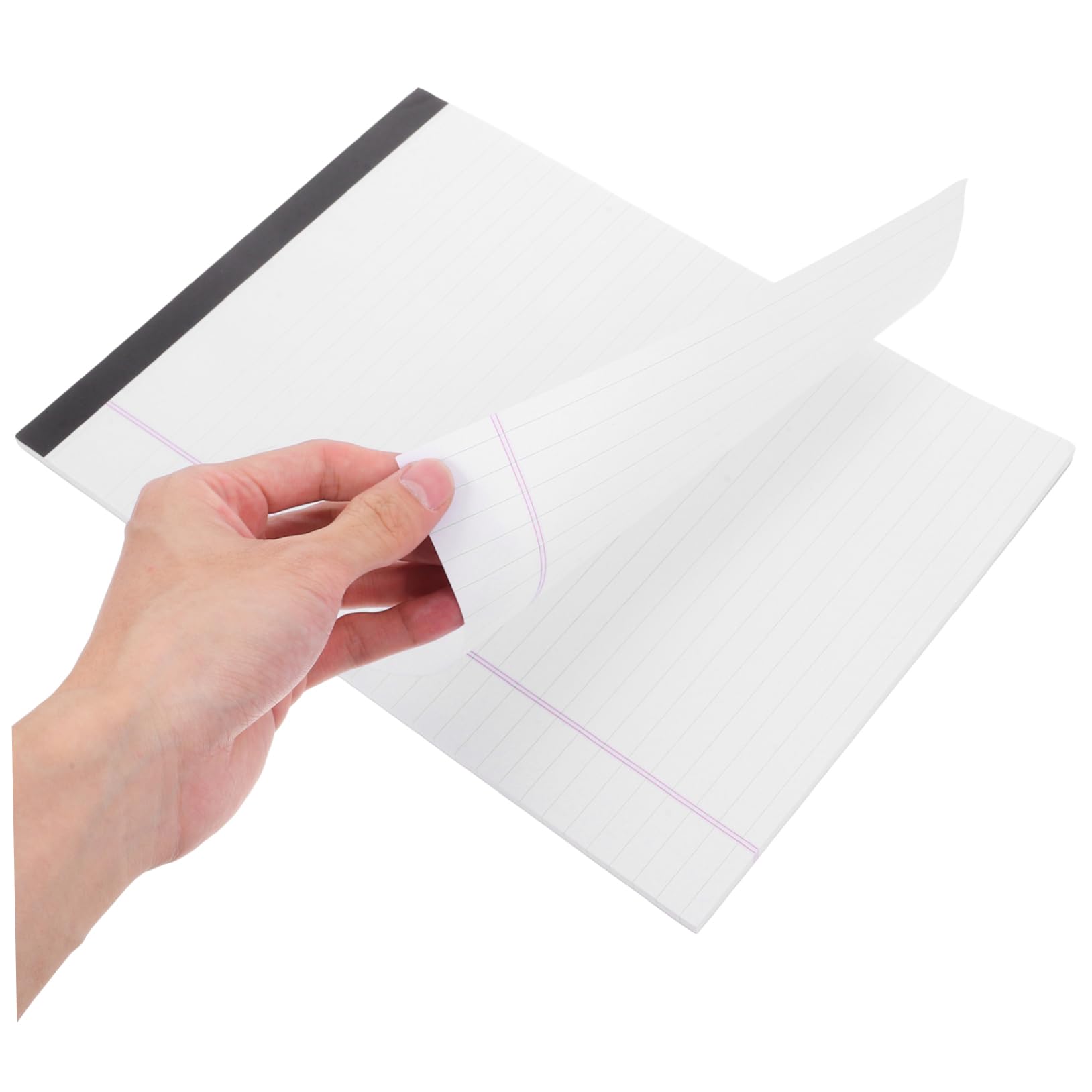 ARTIBETTER Blocco Note Legale A4, 4 Pezzi, Carta Bianca a Righe Larghe, Non Traspare L’inchiostro, Rilegatura Robusta per Studenti, Scuola e Disegno