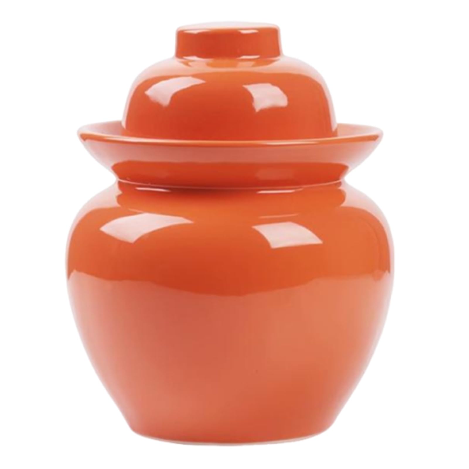 Ceramiczny słoik Kimchi, tradycyjny porcelanowy słoik na marynaty z pokrywką i uszczelką wodną, pojemnik do przechowywania żywności do marynat i fermentacji