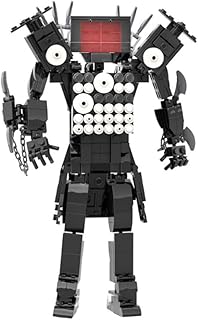 Yivoko Skibidi Toilet Series Action Figure Model - New Upgraded Titan Tv Man Vs Titan Speaker man,Reproducible Assembly Skibidi Toilet Building Block (B)